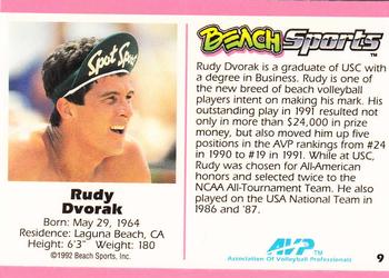 1992 Beach Sports #9 Rudy Dvorak Back